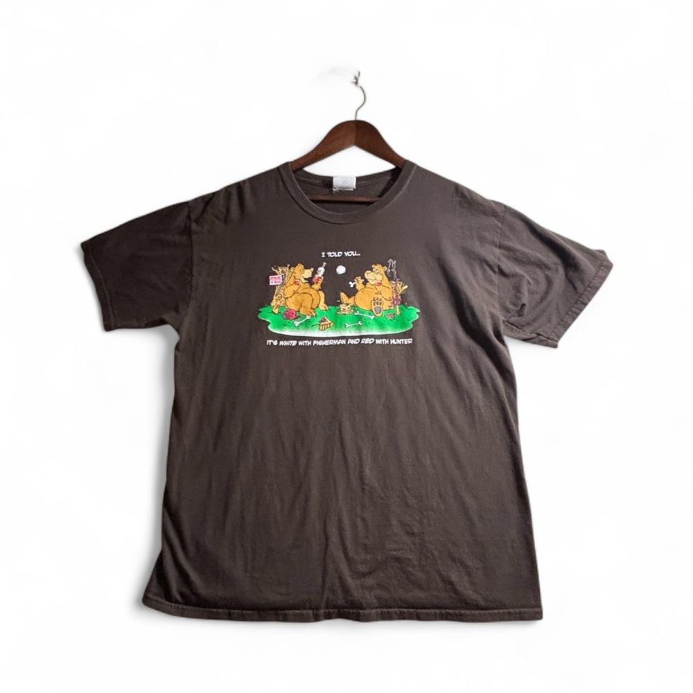 Brown Hunting Graphic Women's Short Sleeve Tee Short Sleeve Size XL